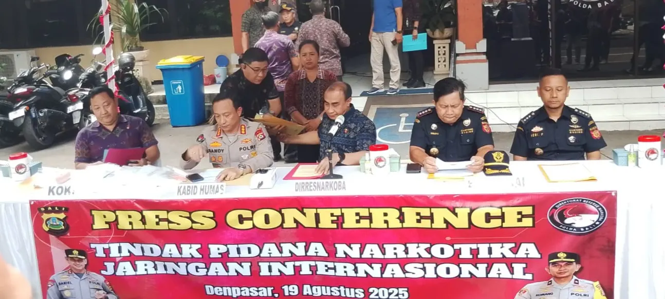 Polda Bali & Bea Cukai Gagalkan Penyelundupan 1,4 Kg Kokain Jaringan Internasional
